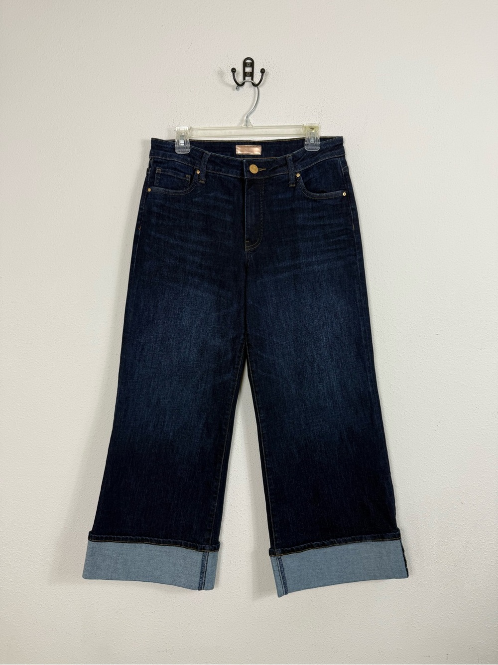 Kut from the Kloth Meg High Waist Fab Ab Wide Leg Jean Sz 8
